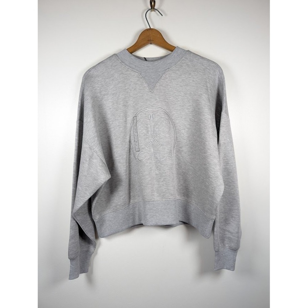 Calia Women's Pique Scuba Crew Sweatshirt Women's Large Tennis Pickleball NEW - Picture 7 of 7
